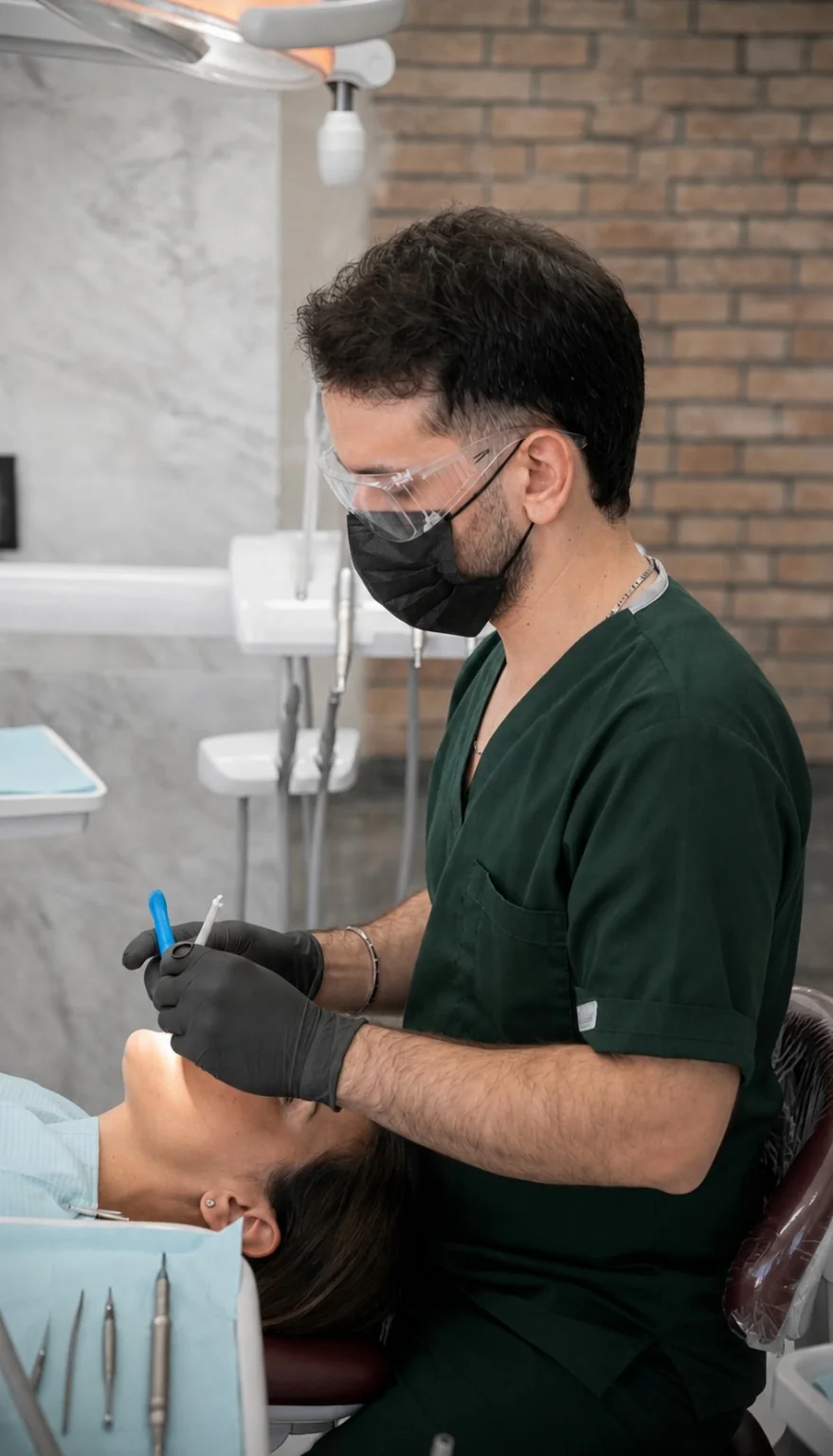 Dr. Pedram Amiri in a dental clinical setting