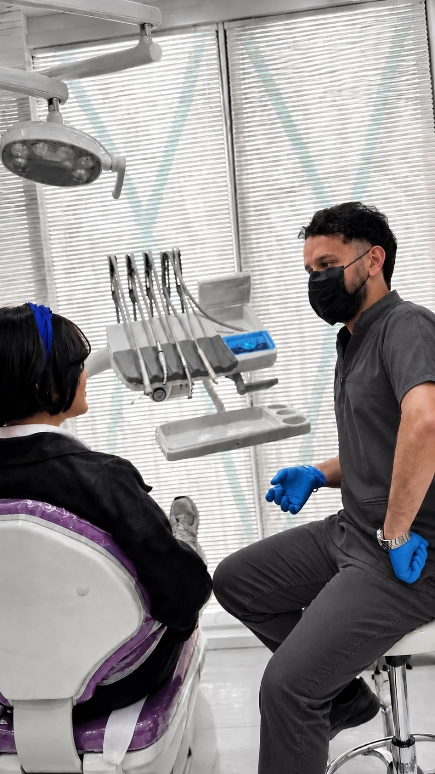 Dr. Pedram Amiri in a dental clinical setting